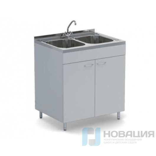 Стол лабораторный моечный, 800х600х900 мм