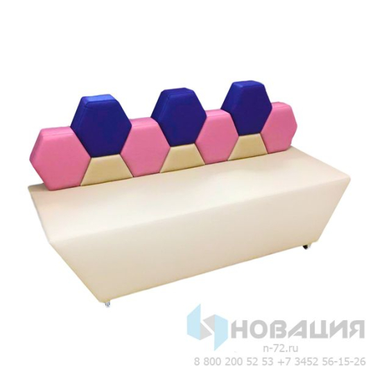 Диван Соты (экокожа, 2000х700х900 мм)