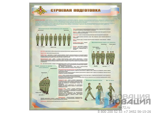 Стенд "Строевая подготовка", 1200х1400 мм
