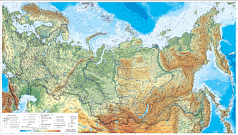 Стенд в школу Карта Российской федерации, 1,4х0,8 м